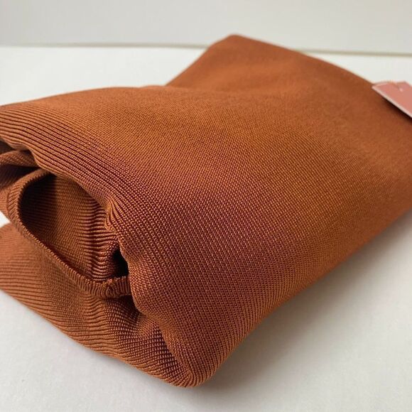 Cult Gaia Leslie Knit Mini Open Back Dress Large in Spice Brown $318 - Picture 9 of 10